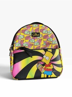 The Simpsons Squishee Mini Backpack Bart Simpson Colorful Graphic Bag